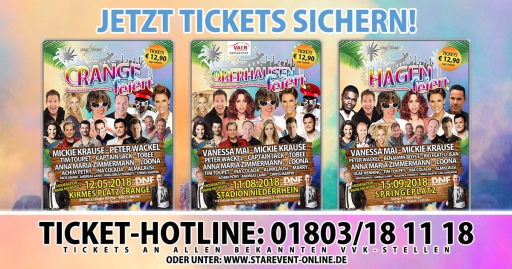 Die große Städte feiert Tour 2018 – Das Highlight in deiner Stadt!